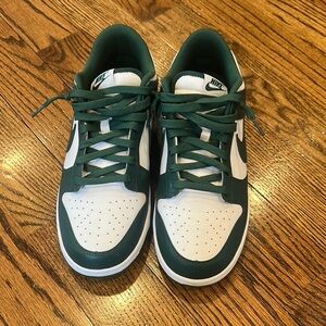 Nike Green and White Sneakers